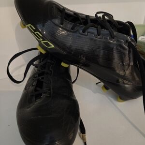 adidas Black and Neon Yellow Soccer Cleats